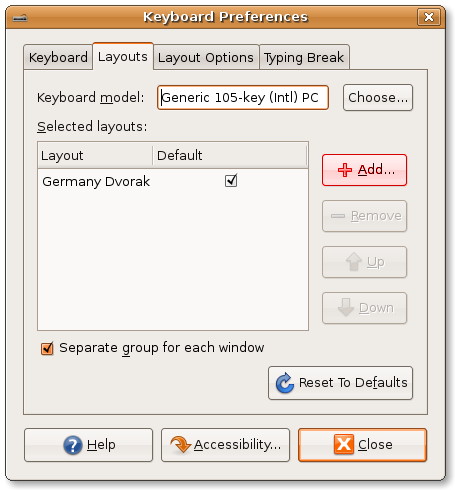 Keyboard Preferences